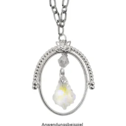 Rahmen-Anhänger, rotierend, verschiedene Designs, silber, 4 Stück