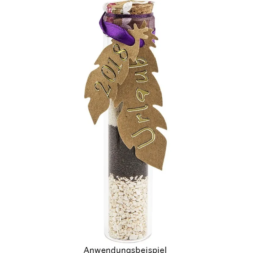 Reagenzgläser mit Korken, 10cm hoch (gemessen ohne Korken), Ø 2,2cm, 48 Stück
