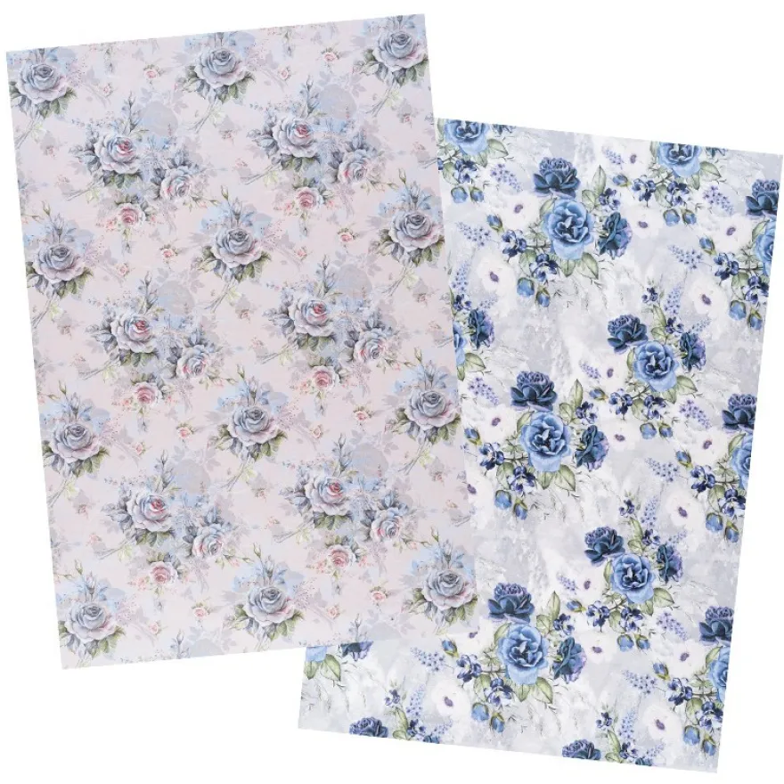 Reispapiere, Blüten 27, DIN A4, 30g/m², 2 Designs