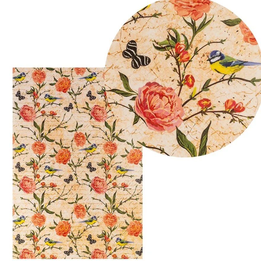 Reispapiere, Blüten 20, DIN A4, 30g/m², 2 verschiedene Designs