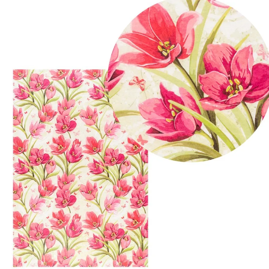 Reispapiere, Blüten 12, DIN A4, 30g/m², 2 verschiedene Designs