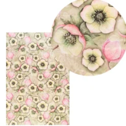 Reispapiere, Blüten 16, DIN A4, 30g/m², 2 verschiedene Designs