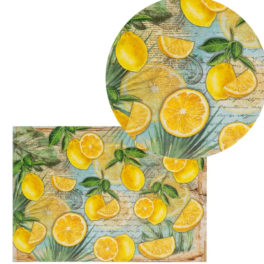Reispapiere, Stachelbeeren & Zitronen, DIN A4, 2 Designs