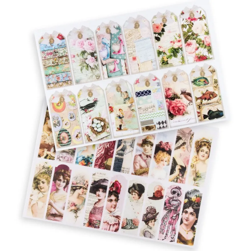 Reispapiere "Vintage 4", DIN A4, 2 Designs