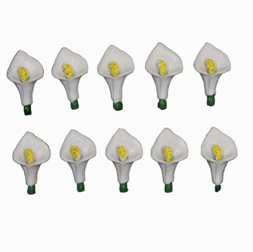 Relief-Blüte Calla, 3 x 2 cm, 10er Set