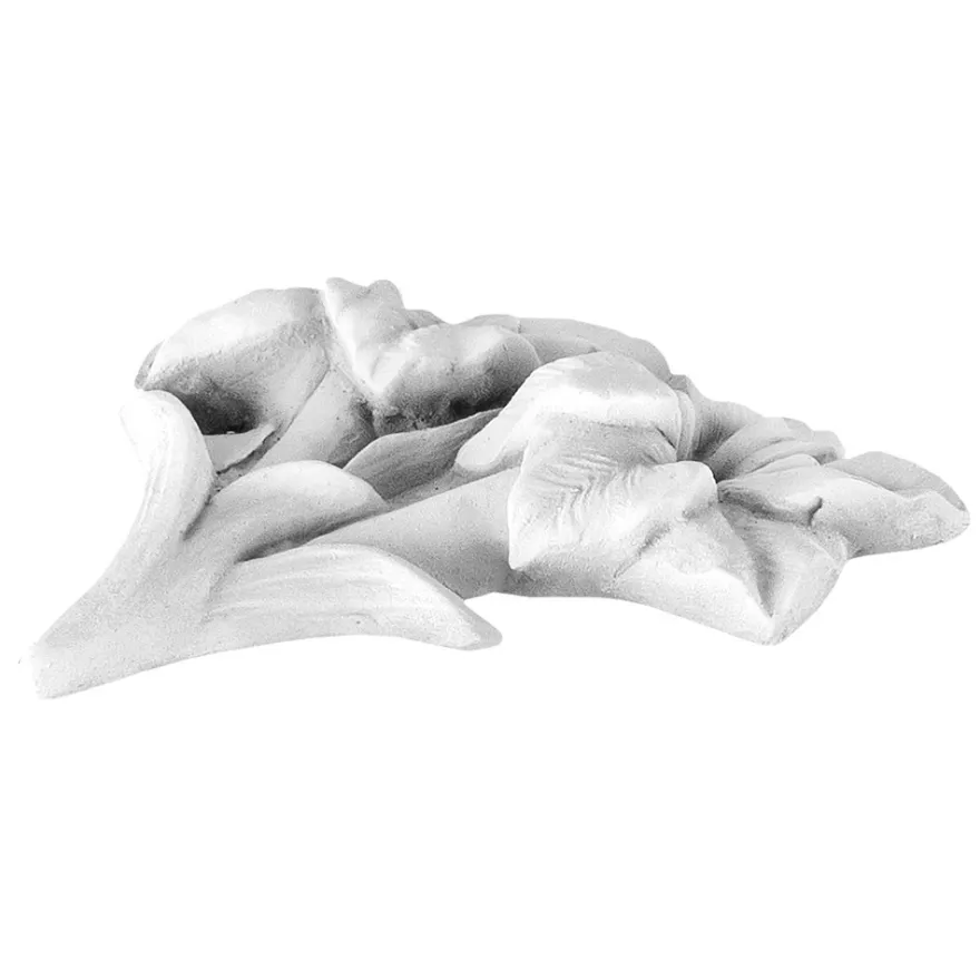 Relief-Blüten, 10er Set, weiß