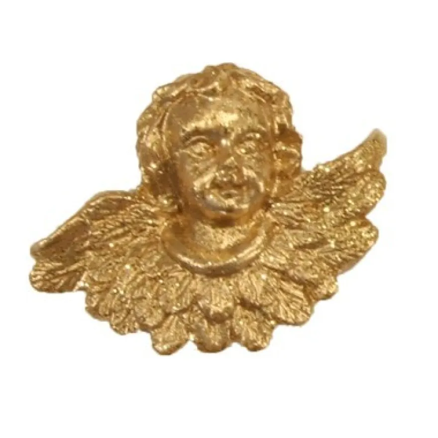 Relief-Engel mit Glimmer, 3 x 4 cm, 12er Set