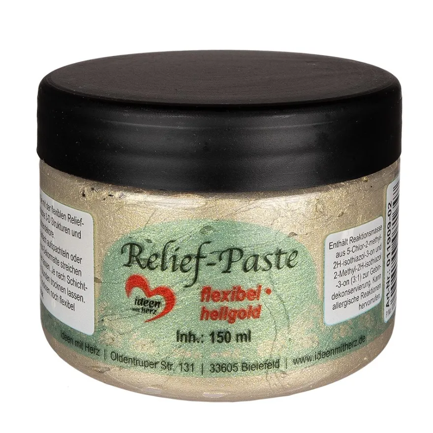 Relief-Paste, flexibel, hellgold, 150ml