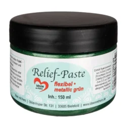 Relief-Paste, flexibel, metallic grün, 150ml