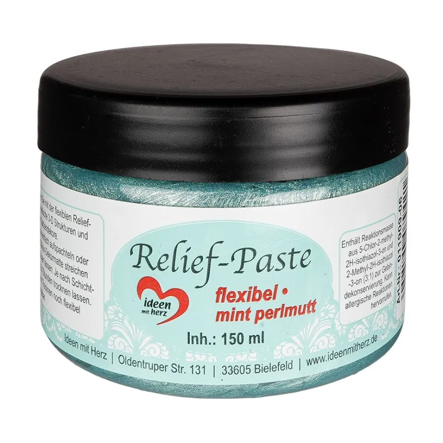 Relief-Paste, flexibel, mint-perlmutt, 150ml