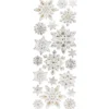 Relief-Sticker, Eiskristalle, Metallic-Optik, XXL 50x20 cm