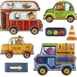 Relief-Sticker in Holz-Optik, Autos, 18x17,5cm