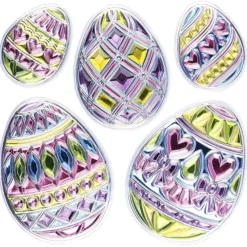 Relief-Sticker in Kristall-Optik, Ostereier 1, 18cm x 18cm