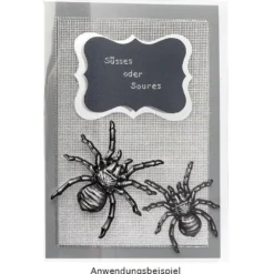 Relief-Sticker in Metallic-Optik, Spinnen, 18x17,5cm