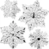 Relief-Sticker in Metallic-Optik, Eiskristalle 3, 18cm x 17,5cm