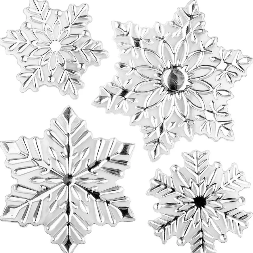 Relief-Sticker in Metallic-Optik, Eiskristalle 3, 18cm x 17,5cm