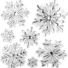 Relief-Sticker in Metallic-Optik, Eiskristalle 2, 18cm x 17,5cm