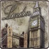 Relief-Sticker, Nostalgie London, 18 cm x 17,5 cm
