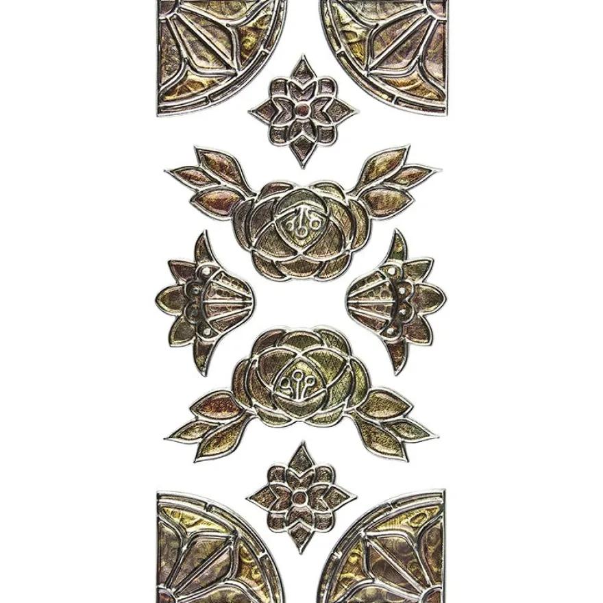 Relief-Sticker Nostalgie, Ornamente & Ecken 1, 17,5cm x 9cm