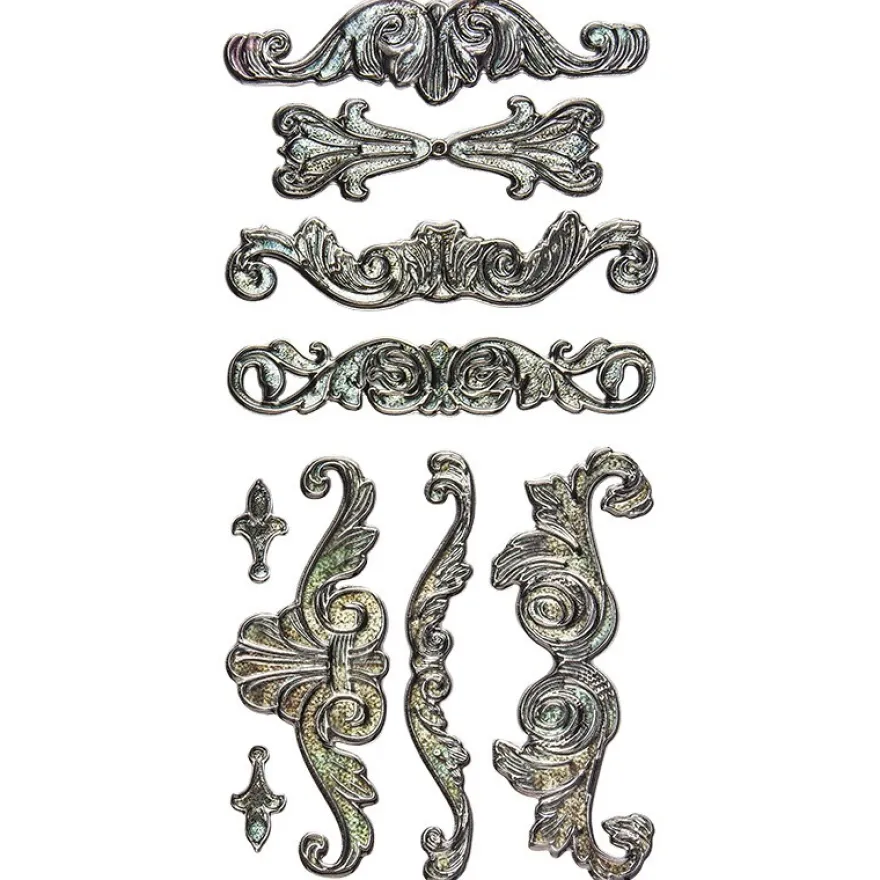 Relief-Sticker Nostalgie, Ornamente, 17,5cm x 9cm