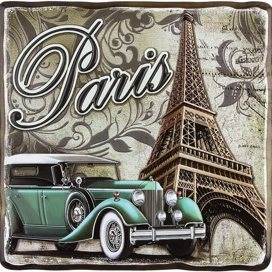 Relief-Sticker, Nostalgie Paris, 18 cm x 17,5 cm