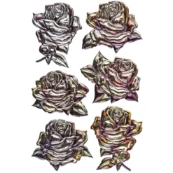 Relief-Sticker Nostalgie, Rosen, 15,5cm x 10,5cm
