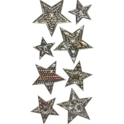 Relief-Sticker Nostalgie, Sterne, 17,5cm x 9cm