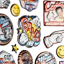 Relief-Sticker, Retro 1, 14cm x 21cm, 20 Sticker
