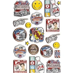 Relief-Sticker, Retro 1, 14cm x 21cm, 20 Sticker