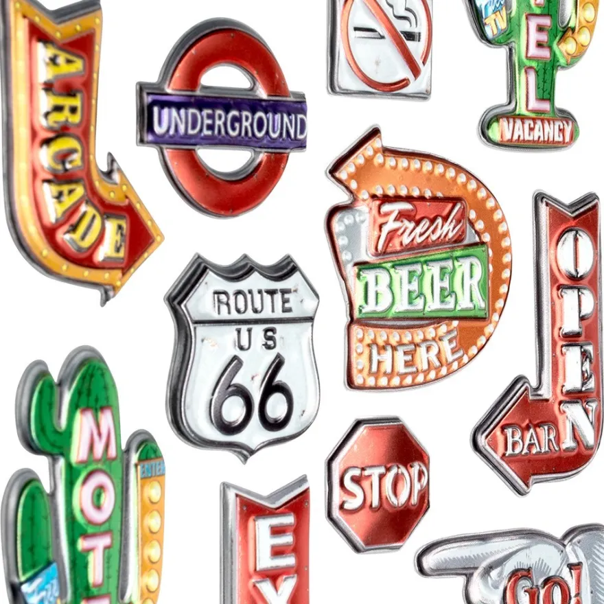 Relief-Sticker, Retro 2, 14cm x 21cm, 19 Sticker