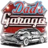 Relief-Sticker, Retro Dad's Garage, 30,5cm x 31,5cm, mit LED-Beleuchtung
