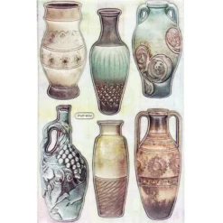 Relief-Sticker, Vasen 4, 18,5cm x 12,5cm