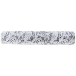 Relief-Vlies Deluxe, Blätter, 30cm breit, 5m lang, silbergrau