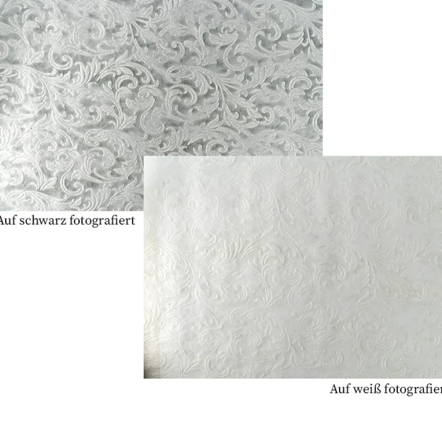 Relief-Vlies Deluxe, Ornamente, 30cm breit, 5m lang, auf Rolle, naturweiß