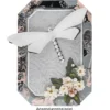 Relief-Vlies Deluxe, Rosen, 30cm breit, 5m lang, auf Rolle, silbergrau
