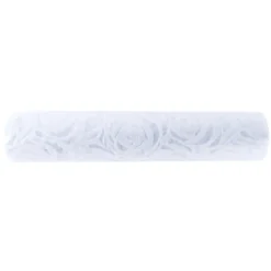 Relief-Vlies Deluxe, Rosen, 30cm breit, 5m lang, auf Rolle, weiß