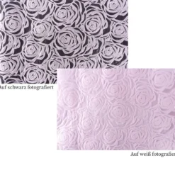 Relief-Vlies Deluxe, Rosen, 30cm breit, 5m lang, auf Rolle, rosé