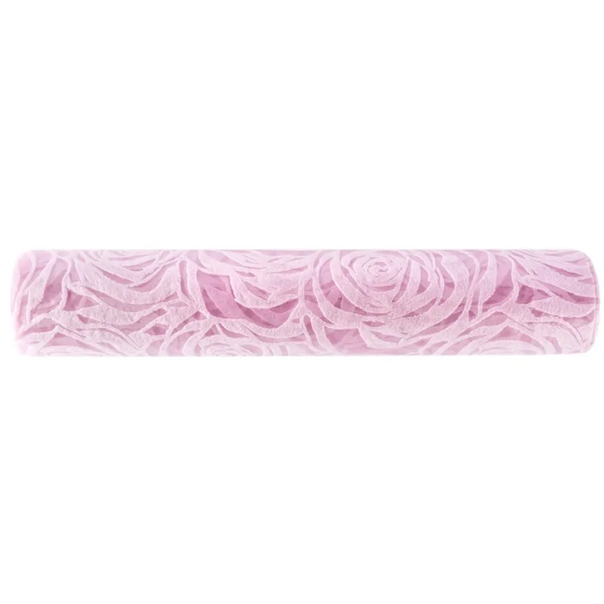 Relief-Vlies Deluxe, Rosen, 30cm breit, 5m lang, auf Rolle, rosé