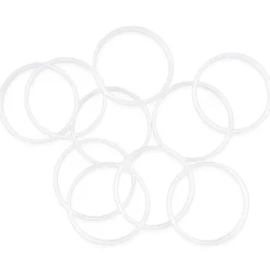 Ringe, Rohlinge, außen: Ø8,2cm, innen: Ø7,7cm, 6mm stark, weiß, 10 Stück