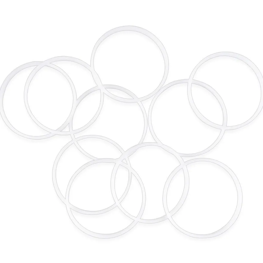 Ringe, Rohlinge, außen: Ø8,2cm, innen: Ø7,7cm, 6mm stark, weiß, 10 Stück