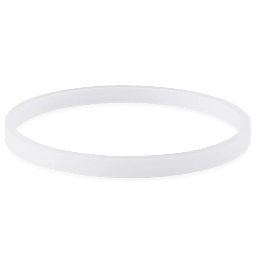Ringe, Rohlinge, außen: Ø8,2cm, innen: Ø7,7cm, 6mm stark, weiß, 10 Stück
