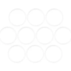 Ringe, Rohlinge, außen: Ø8,2cm, innen: Ø7,7cm, 6mm stark, weiß, 10 Stück