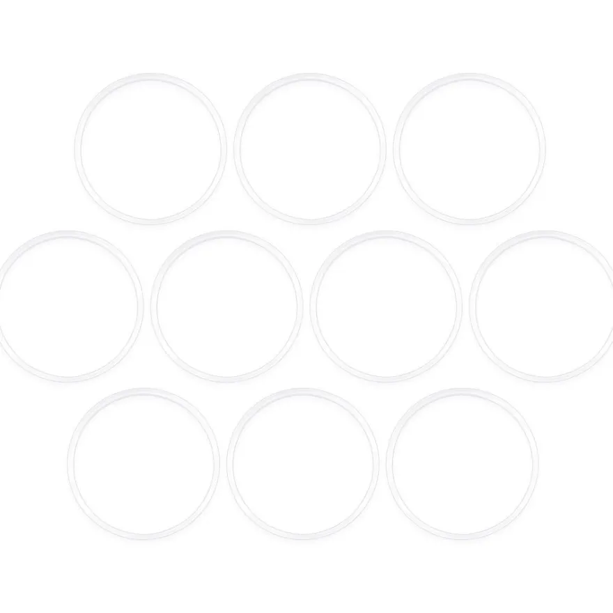 Ringe, Rohlinge, außen: Ø8,2cm, innen: Ø7,7cm, 6mm stark, weiß, 10 Stück