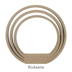 Ring-Podeste, Rohlinge, Rahmen in Ringform zum Aufstellen, versch. Größen, 3 Stück