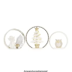 Ring-Podeste, Rohlinge, Rahmen in Ringform zum Aufstellen, versch. Größen, 3 Stück
