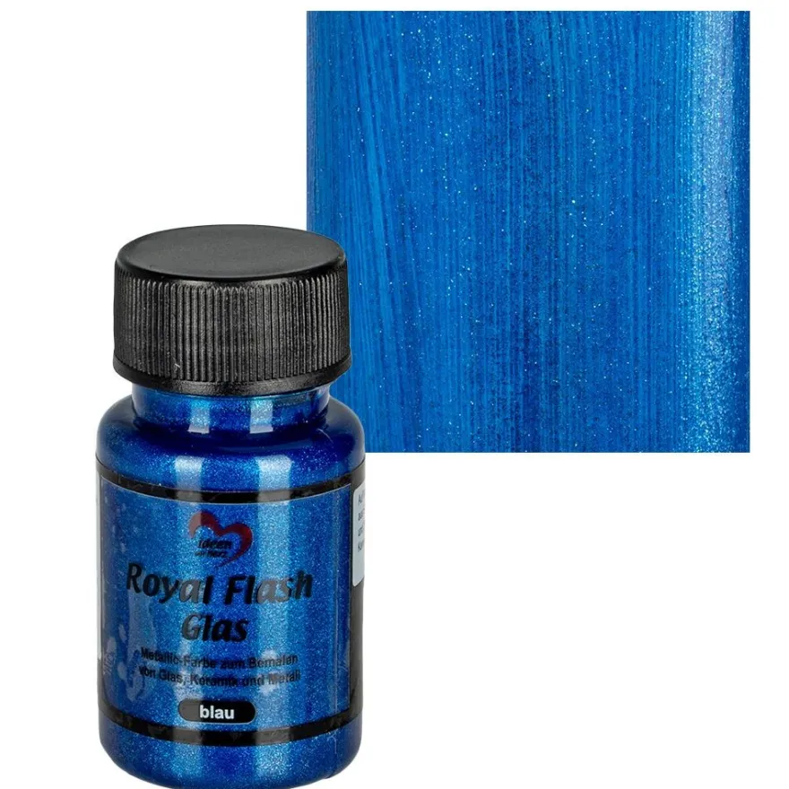 Royal Flash Glas, blau, 50ml