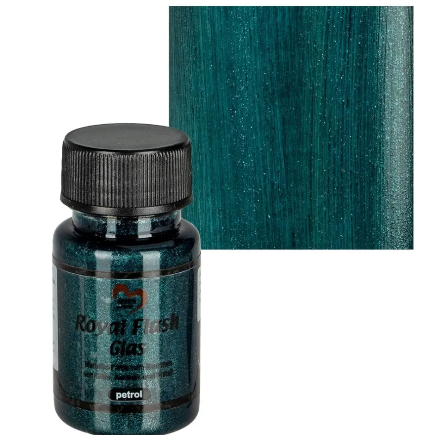 Royal Flash Glas, petrol, 50ml
