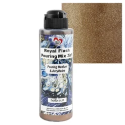 Royal Flash Pouring Mix, 2 in 1, Pouring Medium & Acrylfarbe, hellbraun, 180ml