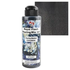 Royal Flash Pouring Mix, 2 in 1, Pouring Medium & Acrylfarbe, schwarz, 180ml