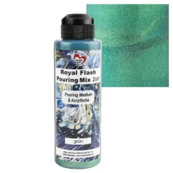 Royal Flash Pouring Mix, 2 in 1, Pouring Medium & Acrylfarbe, grün, 180ml